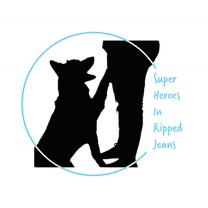 Super heroes in ripped jeans Logo