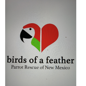 Birds of a feather parrot rescue of New Mexico Logo