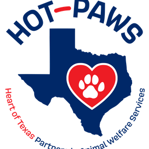 HEART OF TEXAS PARTNERS IN ANIMAL WELFARE SERVICES HOT-PAWS Logo