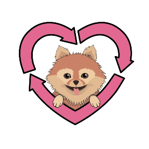 Recycled Pomeranians and Schipperke Rescue Logo