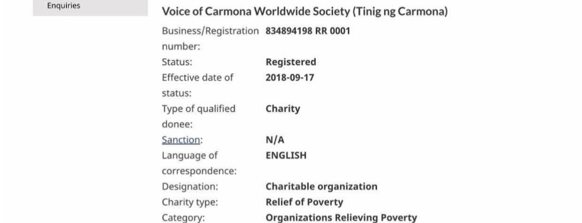 Voice of Carmona Worldwide Society (Tinig ng Carmona)
