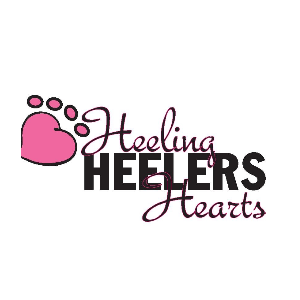 Heeling Heelers Hearts Dog Rescue Logo