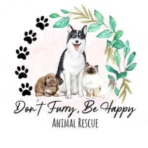 Don’t Furry, Be Happy Animal Rescue Logo